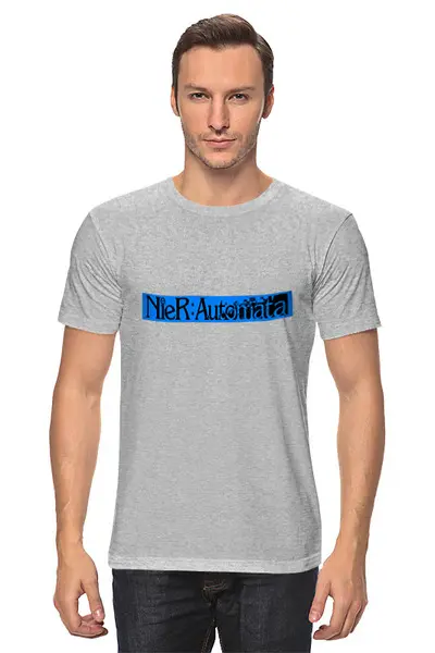 Заказать мужскую футболку в Москве. Футболка классическая NieR Automata от THE_NISE  - готовые дизайны и нанесение принтов.