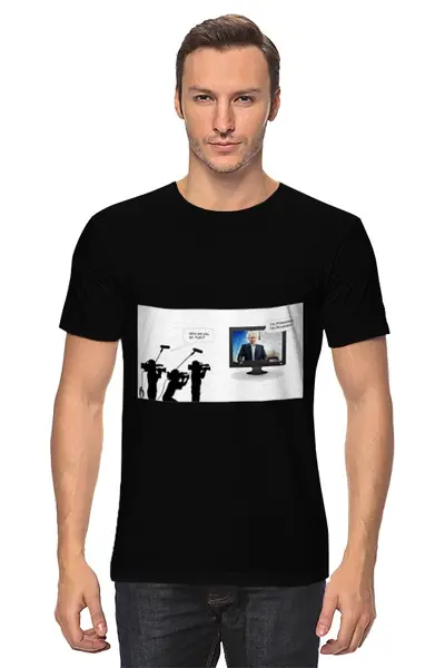 Заказать мужскую футболку в Москве. Футболка классическая путин от niggalay90 - готовые дизайны и нанесение принтов.