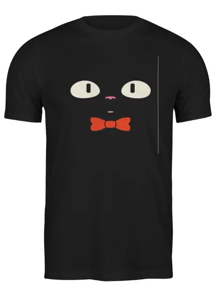 Заказать мужскую футболку в Москве. Футболка классическая Чёрный Кот от Виктор Гришин - готовые дизайны и нанесение принтов.
