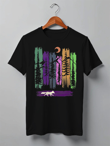 Заказать мужскую футболку в Москве. Футболка классическая Fox Here от oneredfoxstore@gmail.com - готовые дизайны и нанесение принтов.