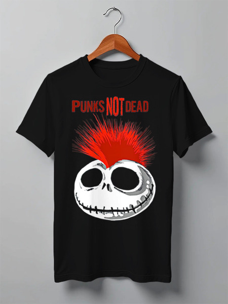 Заказать мужскую футболку в Москве. Футболка классическая Punks Not Dead от Leichenwagen - готовые дизайны и нанесение принтов.