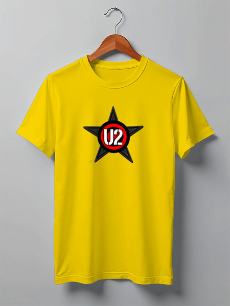 Заказать мужскую футболку в Москве. Футболка классическая группа "U2" от Fedor - готовые дизайны и нанесение принтов.
