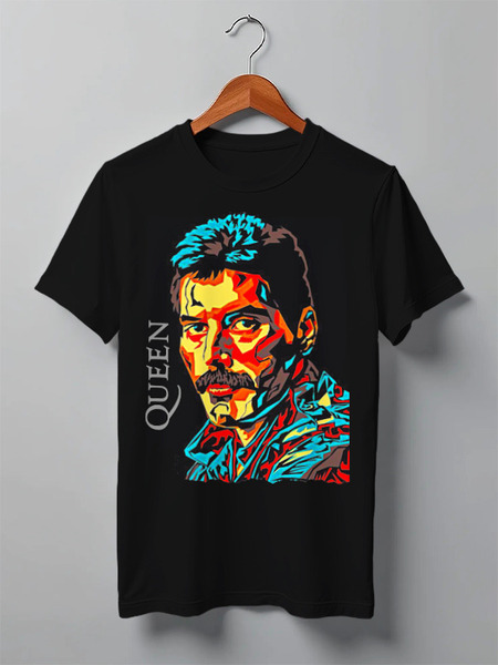 Заказать мужскую футболку в Москве. Футболка классическая Freddie Mercury - Queen от Leichenwagen - готовые дизайны и нанесение принтов.