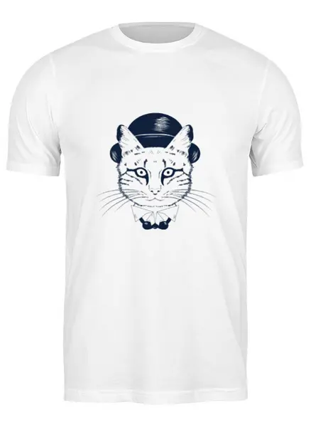 Заказать мужскую футболку в Москве. Футболка классическая The cat in the hat от Lisska - готовые дизайны и нанесение принтов.
