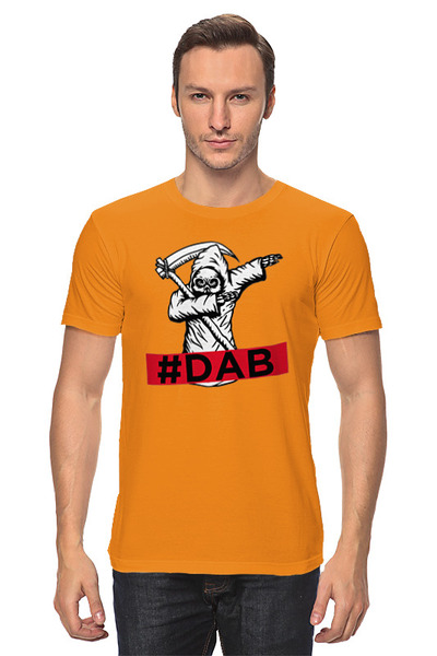 Заказать мужскую футболку в Москве. Футболка классическая Dab death от skynatural - готовые дизайны и нанесение принтов.
