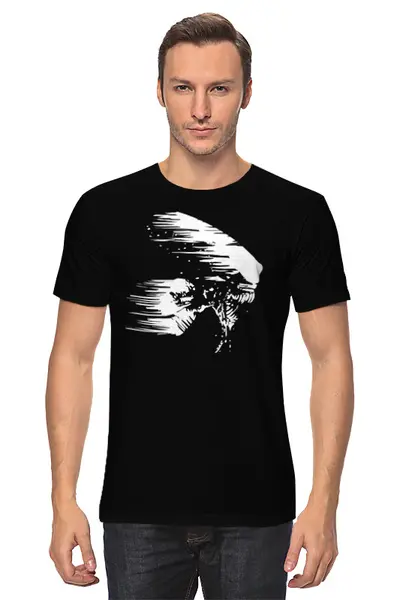 Заказать мужскую футболку в Москве. Футболка классическая Aliens от oneredfoxstore@gmail.com - готовые дизайны и нанесение принтов.