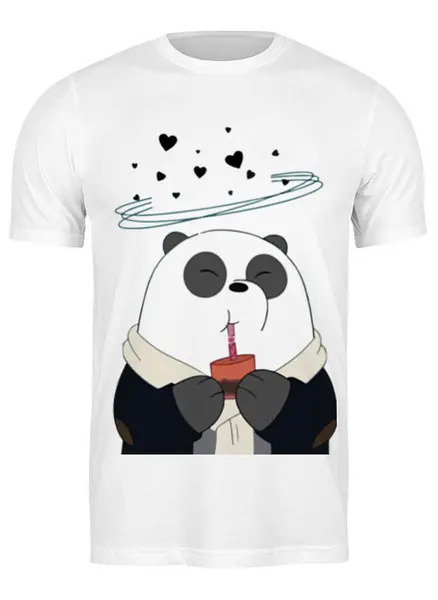 Заказать мужскую футболку в Москве. Футболка классическая Панда от MariYang  - готовые дизайны и нанесение принтов.