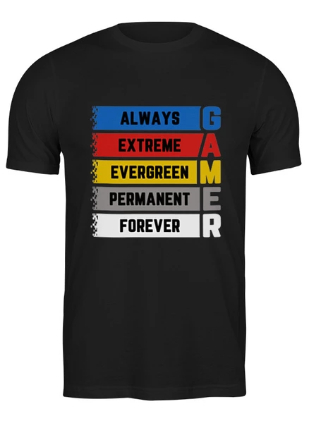 Заказать мужскую футболку в Москве. Футболка классическая "ГЕЙМЕР" от cooldesign  - готовые дизайны и нанесение принтов.