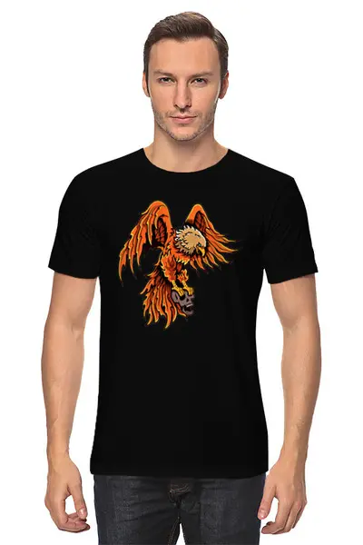 Заказать мужскую футболку в Москве. Футболка классическая Орел    от T-shirt print  - готовые дизайны и нанесение принтов.