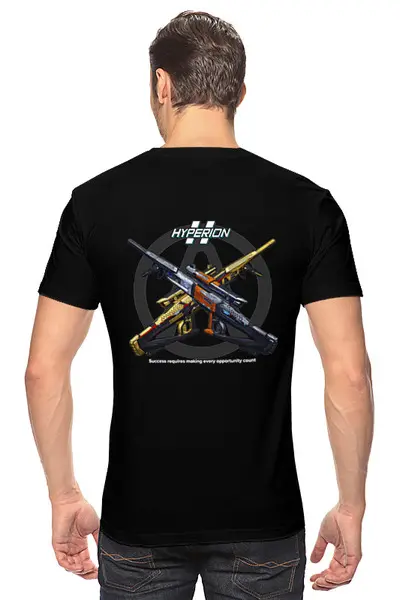 Заказать мужскую футболку в Москве. Футболка классическая Hyperion. Borderlands от iseekyo@gmail.com - готовые дизайны и нанесение принтов.