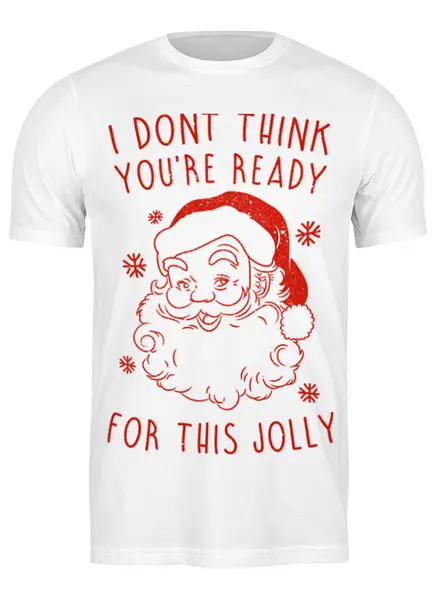 Заказать мужскую футболку в Москве. Футболка классическая Дед Мороз. Новый год от geekbox - готовые дизайны и нанесение принтов.