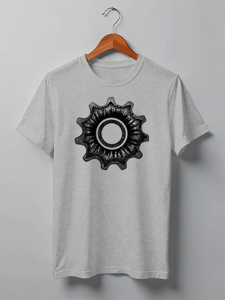 Заказать мужскую футболку в Москве. Футболка классическая Mountain Bike Art Logo от oneredfoxstore@gmail.com - готовые дизайны и нанесение принтов.