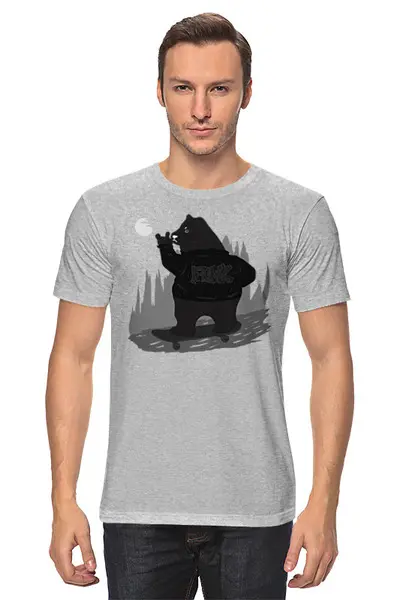 Заказать мужскую футболку в Москве. Футболка классическая Bad Bear Skater от oneredfoxstore@gmail.com - готовые дизайны и нанесение принтов.