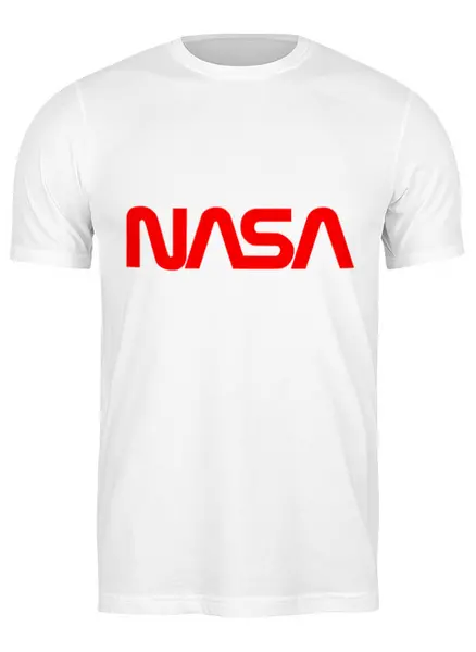 Заказать мужскую футболку в Москве. Футболка классическая NASA  от DESIGNER   - готовые дизайны и нанесение принтов.