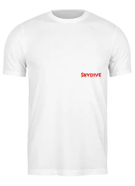 Заказать мужскую футболку в Москве. Футболка классическая Skydive от aamelin@list.ru - готовые дизайны и нанесение принтов.