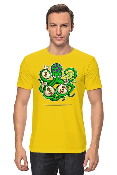 Заказать мужскую футболку в Москве. Футболка классическая ❖ OctoMONY ❖ от balden - готовые дизайны и нанесение принтов.