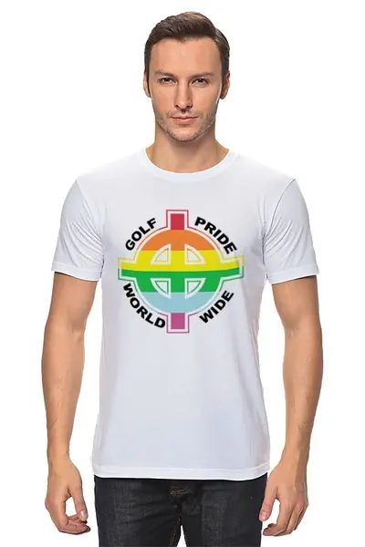 Заказать мужскую футболку в Москве. Футболка классическая PAVEL PORNUH GOLF TEE 8 от pavelpornuh - готовые дизайны и нанесение принтов.