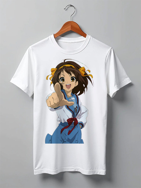 Заказать мужскую футболку в Москве. Футболка классическая Suzumiya Haruhi (OBEY) от redirector - готовые дизайны и нанесение принтов.