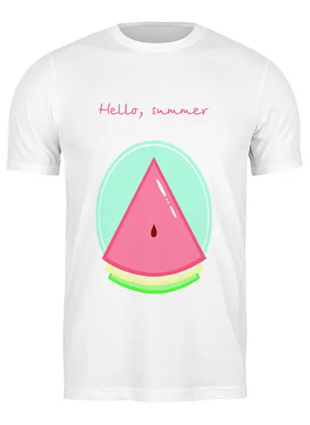 Заказать мужскую футболку в Москве. Футболка классическая watermelon's paradise от Kerrie Compodoniko - готовые дизайны и нанесение принтов.