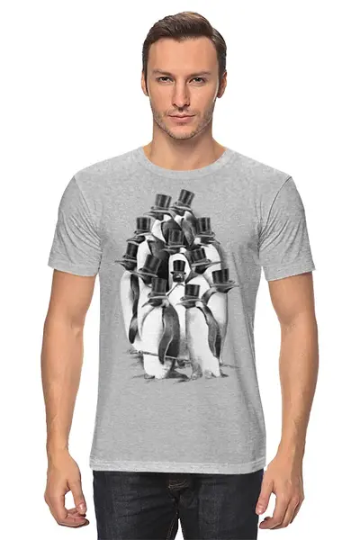 Заказать мужскую футболку в Москве. Футболка классическая Джентльмены от printik - готовые дизайны и нанесение принтов.