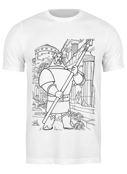 Заказать мужскую футболку в Москве. Футболка классическая Богатырь от Серёга  - готовые дизайны и нанесение принтов.