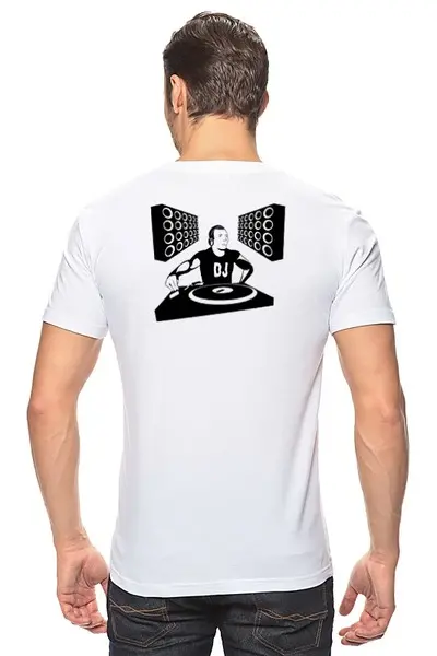 Заказать мужскую футболку в Москве. Футболка классическая для EDM музыкантов и слушателей от sidbase - готовые дизайны и нанесение принтов.