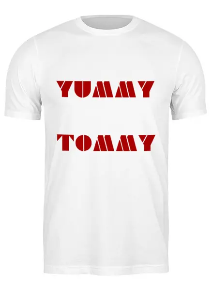 Заказать мужскую футболку в Москве. Футболка классическая Yummy Tommy Logo от yummy boy - готовые дизайны и нанесение принтов.