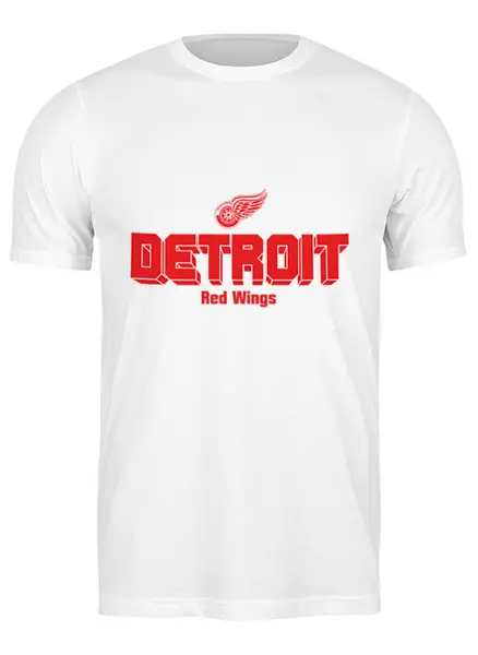 Заказать мужскую футболку в Москве. Футболка классическая Detroit Red Wings от kspsshop - готовые дизайны и нанесение принтов.