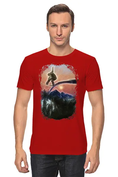 Заказать мужскую футболку в Москве. Футболка классическая Slide от oneredfoxstore@gmail.com - готовые дизайны и нанесение принтов.