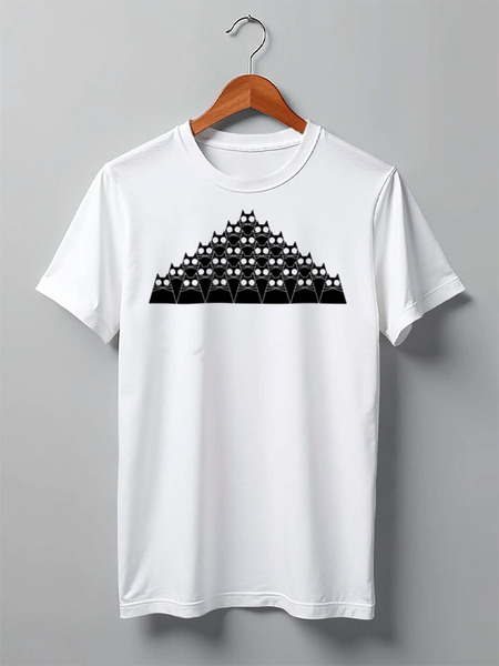 Заказать мужскую футболку в Москве. Футболка классическая Cats Here от oneredfoxstore@gmail.com - готовые дизайны и нанесение принтов.