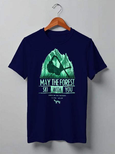 Заказать мужскую футболку в Москве. Футболка классическая Ski Ride от oneredfoxstore@gmail.com - готовые дизайны и нанесение принтов.