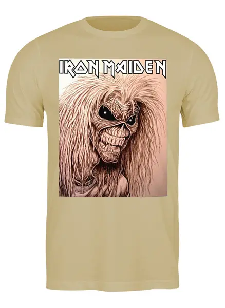 Заказать мужскую футболку в Москве. Футболка классическая Iron Maiden Band от Leichenwagen - готовые дизайны и нанесение принтов.