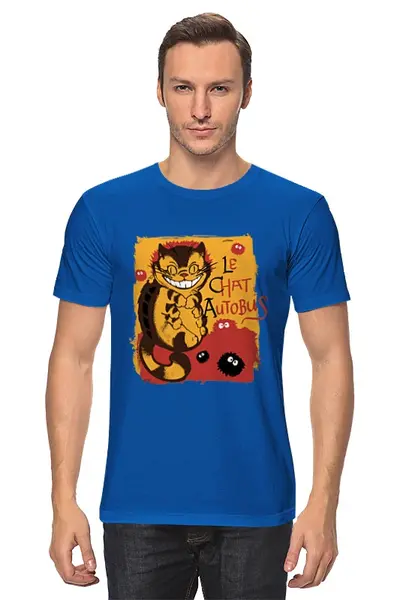 Заказать мужскую футболку в Москве. Футболка классическая Catbus от skynatural - готовые дизайны и нанесение принтов.