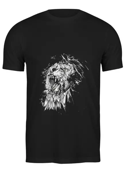 Заказать мужскую футболку в Москве. Футболка классическая Growl lion от amid - готовые дизайны и нанесение принтов.