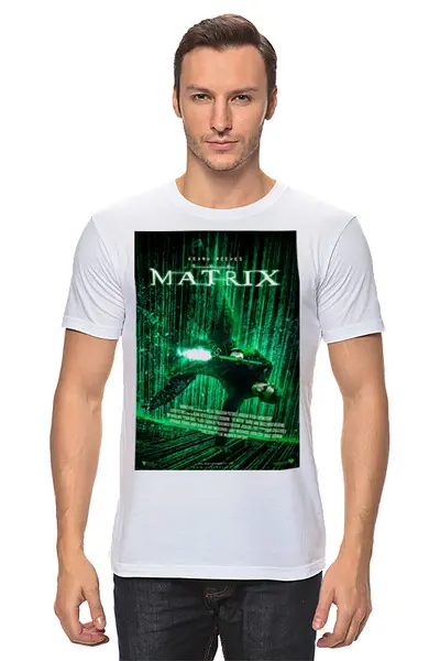 Заказать мужскую футболку в Москве. Футболка классическая Матрица / The Matrix от kino.printio.ru - готовые дизайны и нанесение принтов.