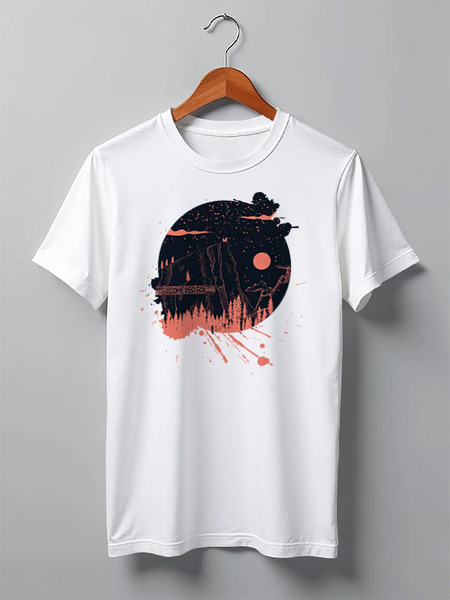 Заказать мужскую футболку в Москве. Футболка классическая Fox Here от oneredfoxstore@gmail.com - готовые дизайны и нанесение принтов.