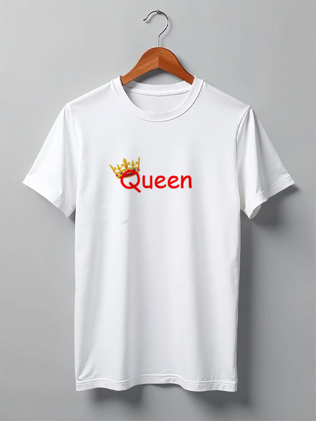 Заказать мужскую футболку в Москве. Футболка классическая Queen от dosiks97 - готовые дизайны и нанесение принтов.