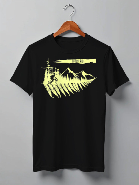 Заказать мужскую футболку в Москве. Футболка классическая Mountain Bike от oneredfoxstore@gmail.com - готовые дизайны и нанесение принтов.