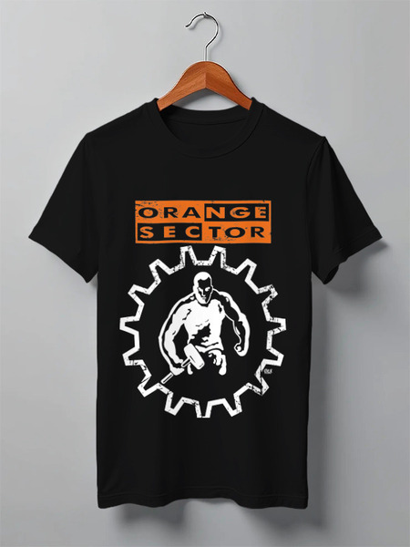 Заказать мужскую футболку в Москве. Футболка классическая Orange Sector от OEX design - готовые дизайны и нанесение принтов.