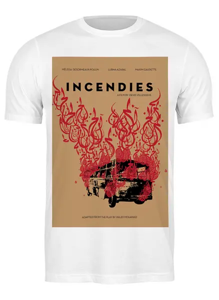 Заказать мужскую футболку в Москве. Футболка классическая Пожары / Incendies от kino.printio.ru - готовые дизайны и нанесение принтов.