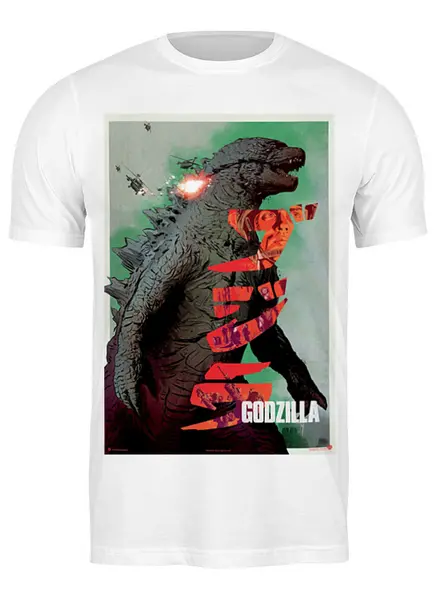 Заказать мужскую футболку в Москве. Футболка классическая Годзилла / Godzilla от kino.printio.ru - готовые дизайны и нанесение принтов.