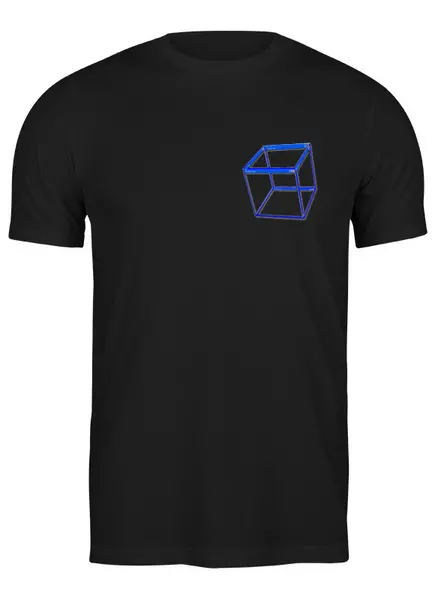 Заказать мужскую футболку в Москве. Футболка классическая Куб в кубе от chkal98 - готовые дизайны и нанесение принтов.