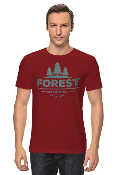 Заказать мужскую футболку в Москве. Футболка классическая Mountains от oneredfoxstore@gmail.com - готовые дизайны и нанесение принтов.