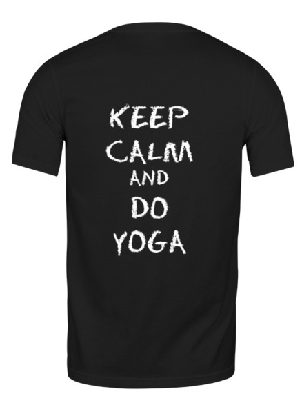 Заказать мужскую футболку в Москве. Футболка классическая Keep Calm and Do Yoga  от Just kidding - готовые дизайны и нанесение принтов.