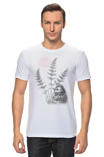 Заказать мужскую футболку в Москве. Футболка классическая Forest Guardian от oneredfoxstore@gmail.com - готовые дизайны и нанесение принтов.