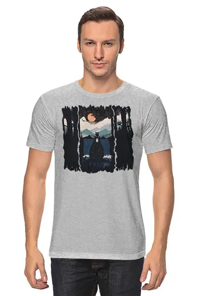 Заказать мужскую футболку в Москве. Футболка классическая Yoga Bear от oneredfoxstore@gmail.com - готовые дизайны и нанесение принтов.