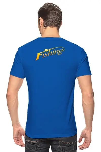 Заказать мужскую футболку в Москве. Футболка классическая Fishing от balden - готовые дизайны и нанесение принтов.