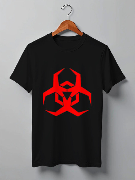 Заказать мужскую футболку в Москве. Футболка классическая Biohazard от Jimmy Flash - готовые дизайны и нанесение принтов.