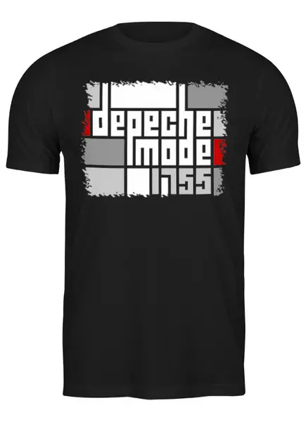 Заказать мужскую футболку в Москве. Футболка классическая Depeche Mode от Leichenwagen - готовые дизайны и нанесение принтов.