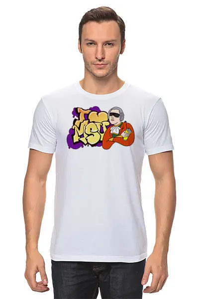 Заказать мужскую футболку в Москве. Футболка классическая МФ1 I Love MSU (Purple) от AR Print - готовые дизайны и нанесение принтов.